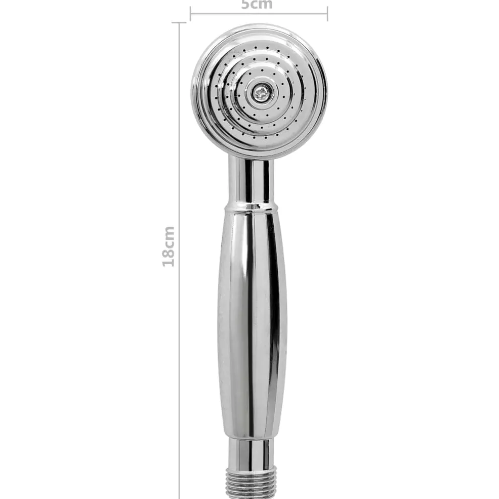 vidaXL Badkraan tweeknops en handdouche chroom