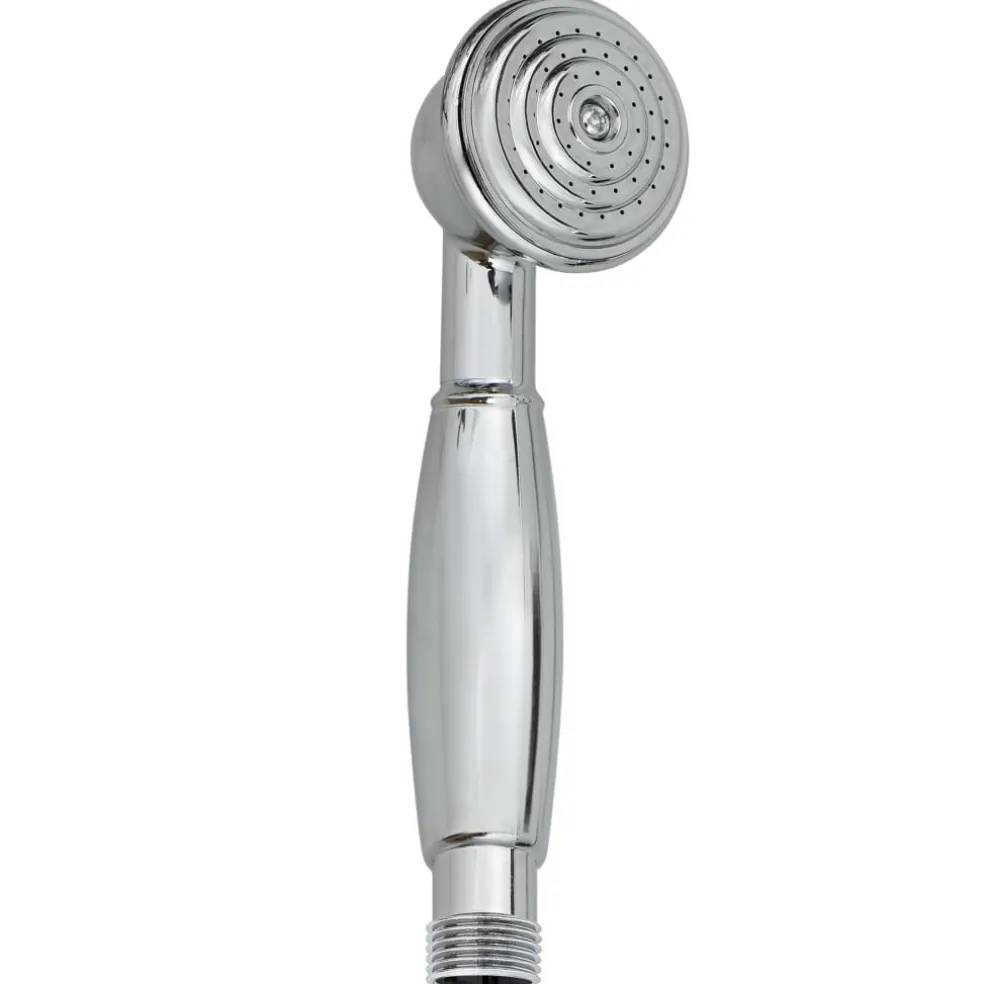 vidaXL Badkraan tweeknops en handdouche chroom