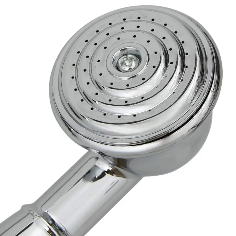 vidaXL Badkraan tweeknops en handdouche chroom