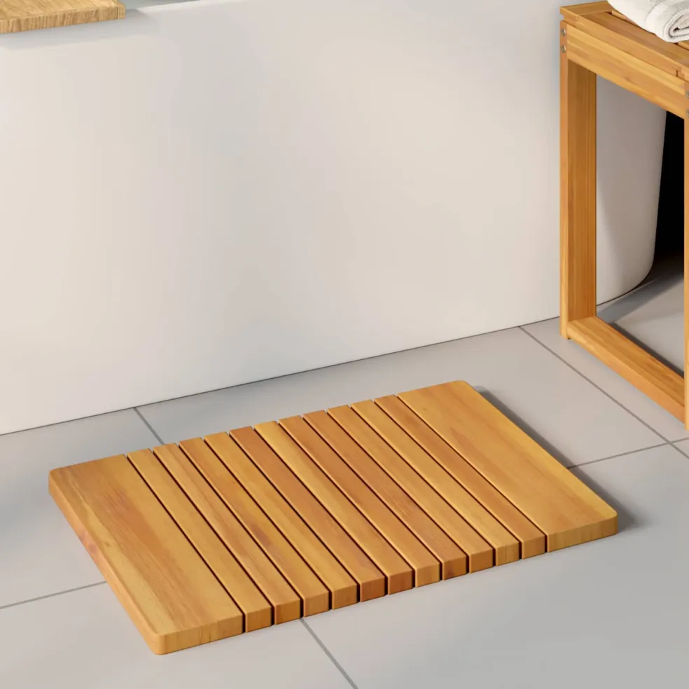 vidaXL Badmat Naturel 59 x 40 cm Massief Acaciahout