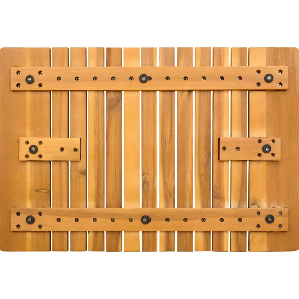 vidaXL Badmat Naturel 59 x 40 cm Massief Acaciahout