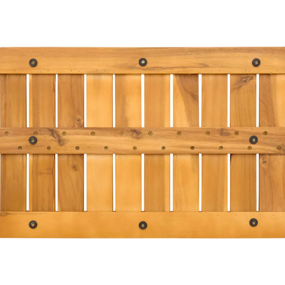 vidaXL Badmat 2 st Naturel 60 x 40 cm Massief Acaciahout