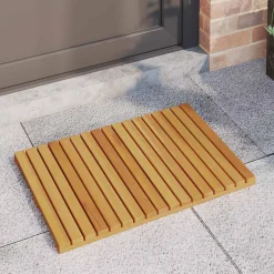 vidaXL Badmat 2 st Naturel 60 x 40 cm Massief Acaciahout