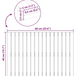 vidaXL Badmat 2 st Naturel 60 x 40 cm Massief Acaciahout