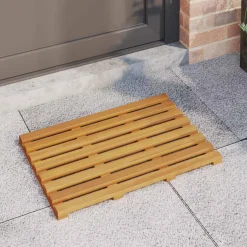 vidaXL Badmat 2 st Naturel 56 x 37 cm Massief Acaciahout