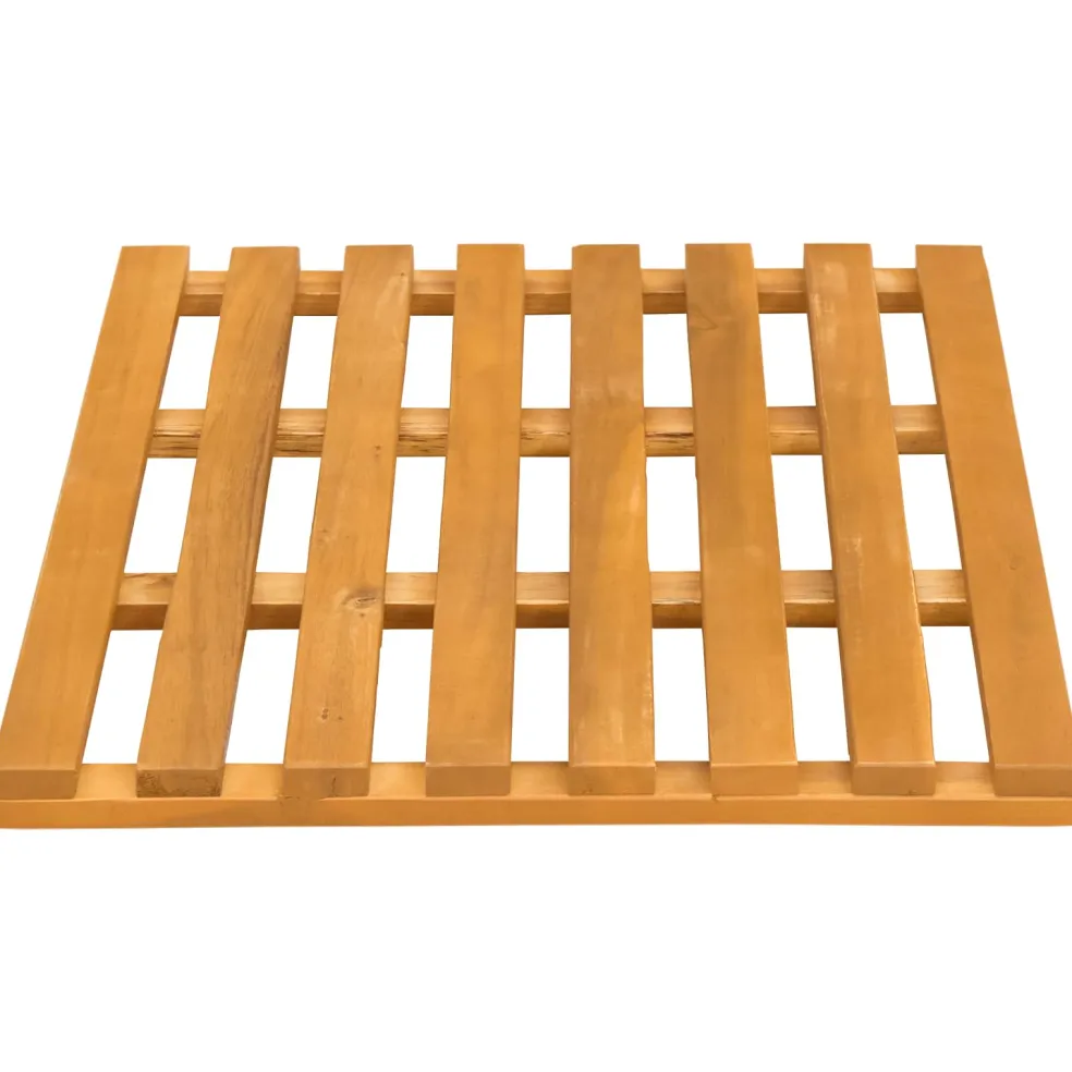 vidaXL Badmat 2 st Naturel 56 x 37 cm Massief Acaciahout