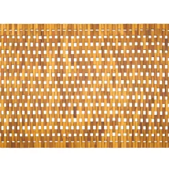 vidaXL Badmatten Naturel 95 x 140 cm Massief Acaciahout