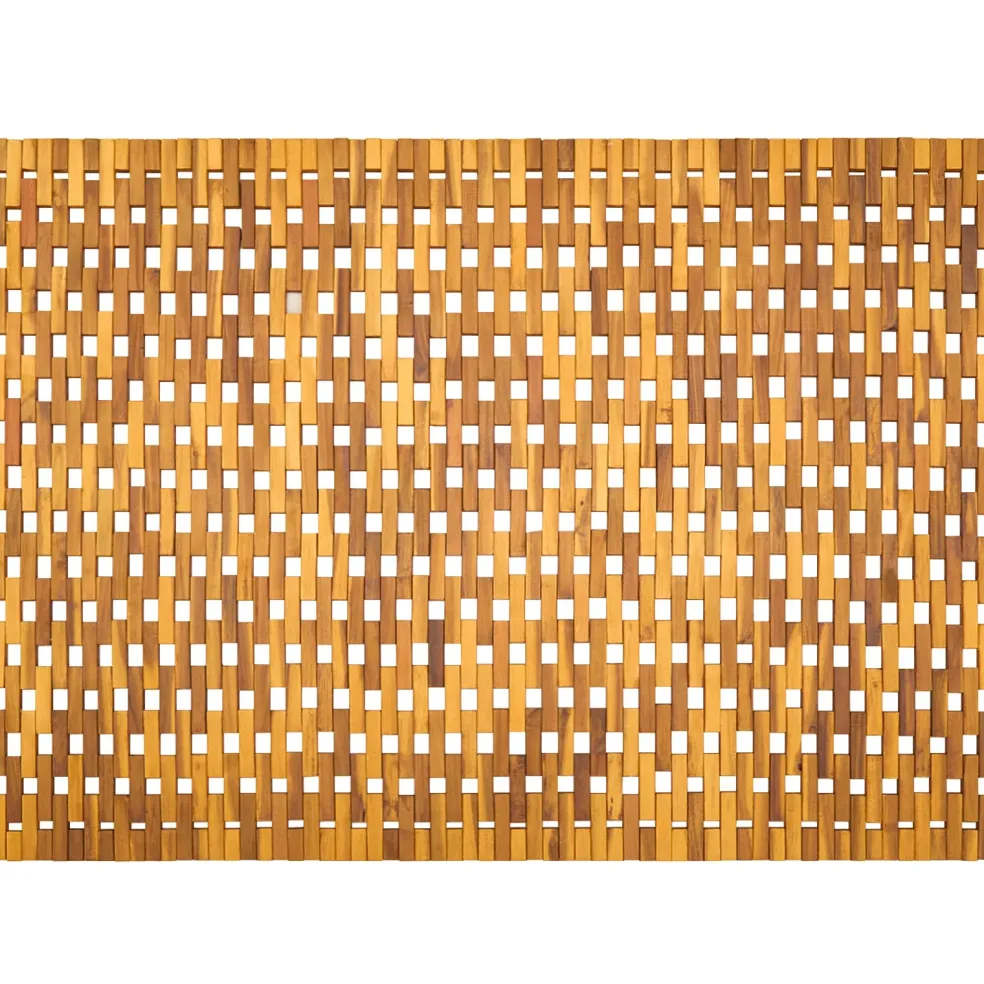 vidaXL Badmatten Naturel 95 x 140 cm Massief Acaciahout