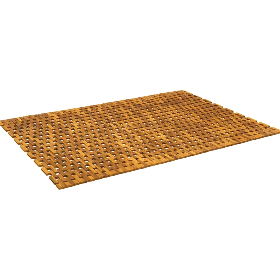 vidaXL Badmatten Naturel 105 x 160 cm Massief Acaciahout