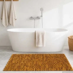 vidaXL Badmatten Naturel 105 x 160 cm Massief Acaciahout
