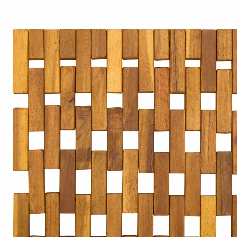 vidaXL Badmatten Naturel 65 x 100 cm Massief Acaciahout