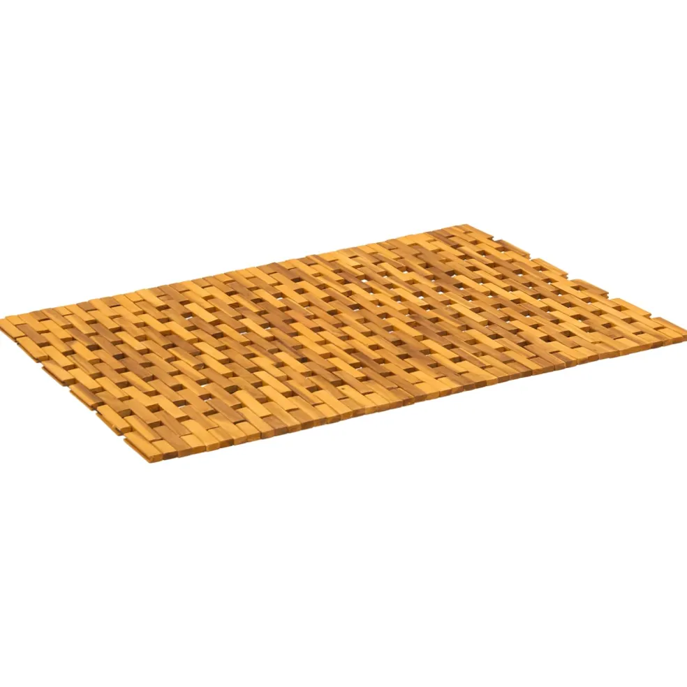 vidaXL Badmatten Naturel 65 x 100 cm Massief Acaciahout