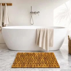 vidaXL Badmatten Naturel 55 x 80 cm Massief Acaciahout