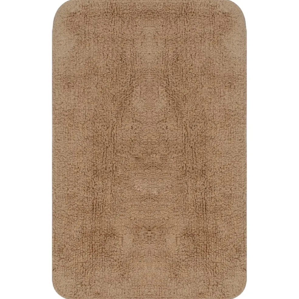 vidaXL Badmattenset stof beige 2-delig