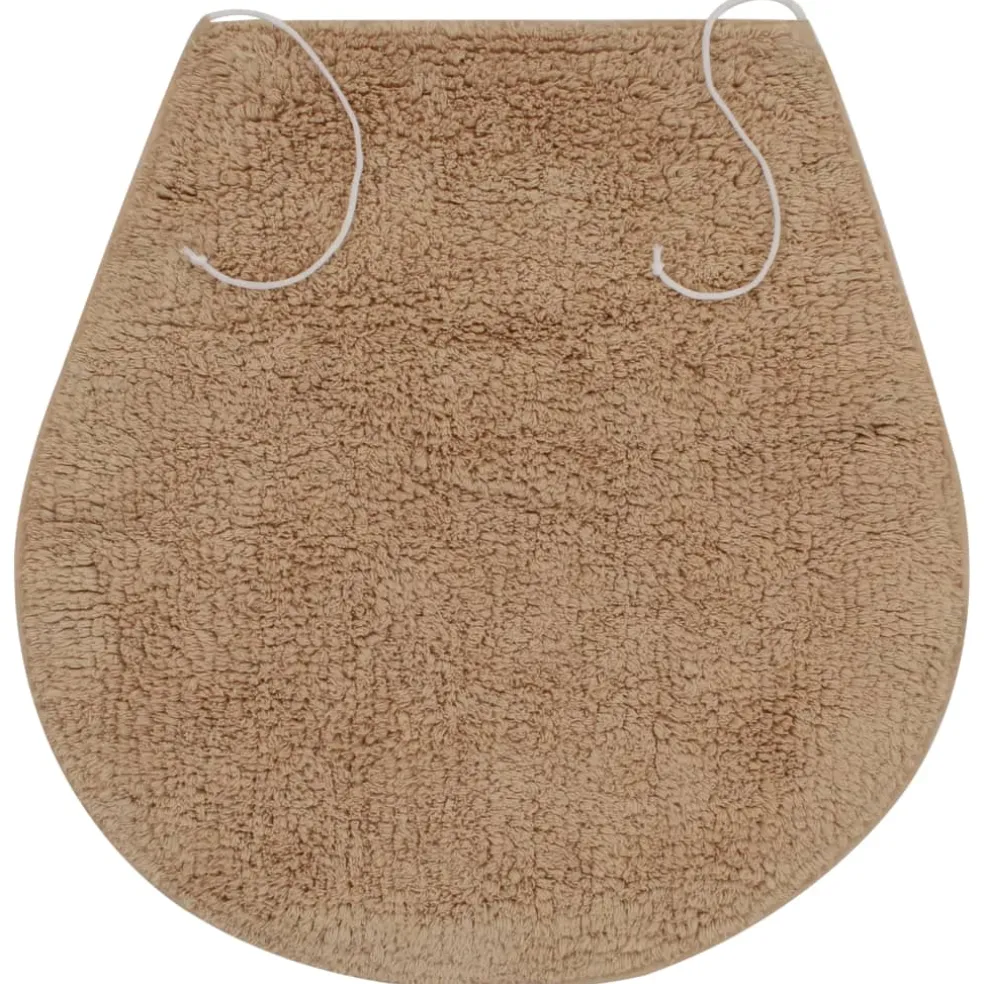 vidaXL Badmattenset stof beige 3-delig