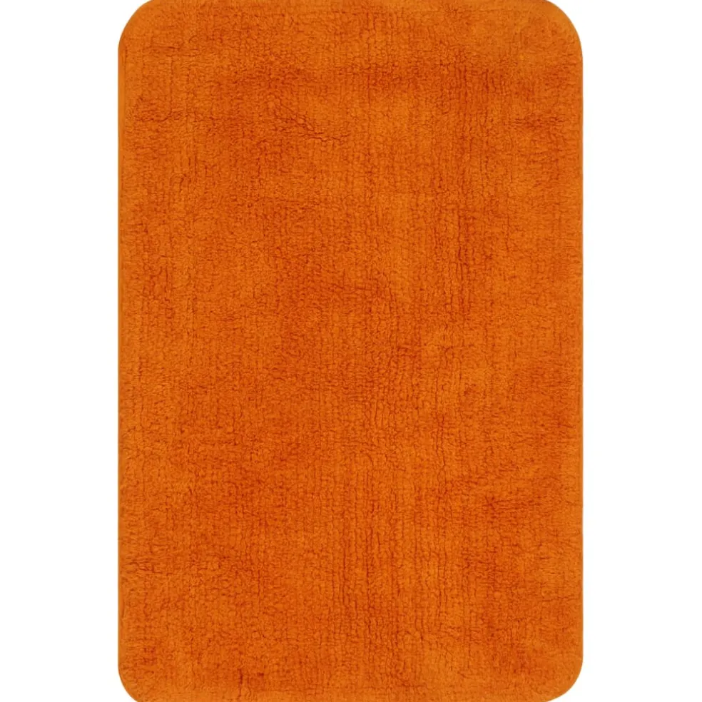 vidaXL Badmattenset stof oranje 3-delig