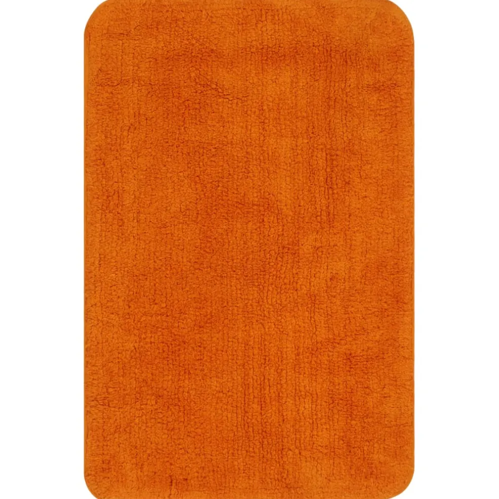 vidaXL Badmattenset stof oranje 2-delig