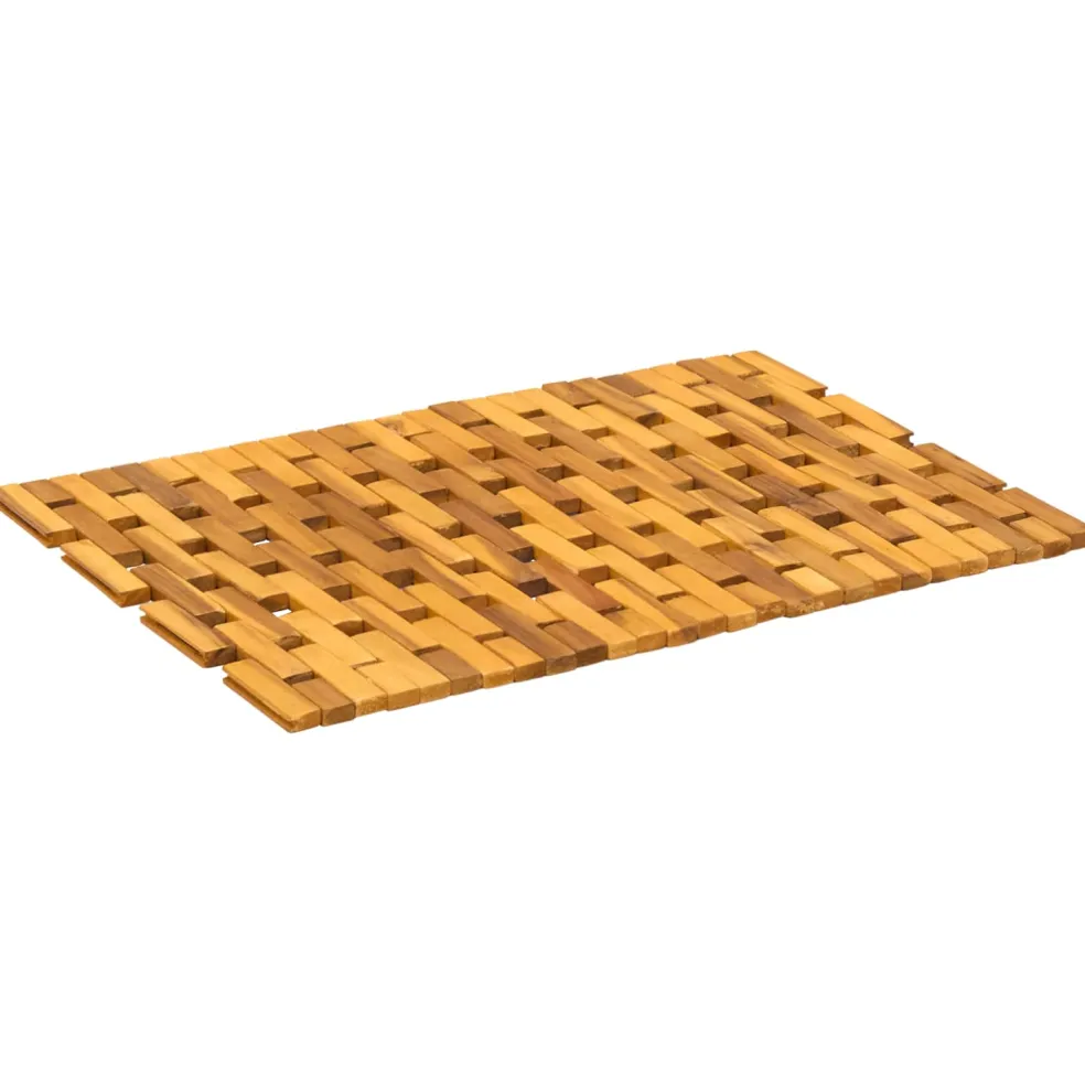 vidaXL Badmatten 2 st Naturel 44 x 60 cm Massief Acaciahout