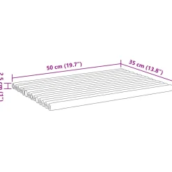 vidaXL Badmatten 2 st 50x35 cm bamboe