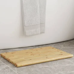 vidaXL Badmatten 2 st 50x35 cm bamboe