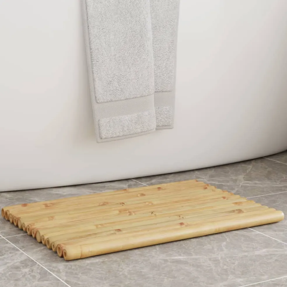 vidaXL Badmatten 2 st 50x35 cm bamboe