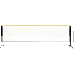 vidaXL Badmintonnet verstelbaar 500x103x94-158 cm metaal
