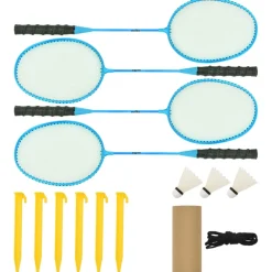 vidaXL Badmintonnet 600x155 cm PE-stof geel en zwart