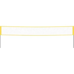 vidaXL Badmintonnet 600x155 cm PE-stof geel en zwart