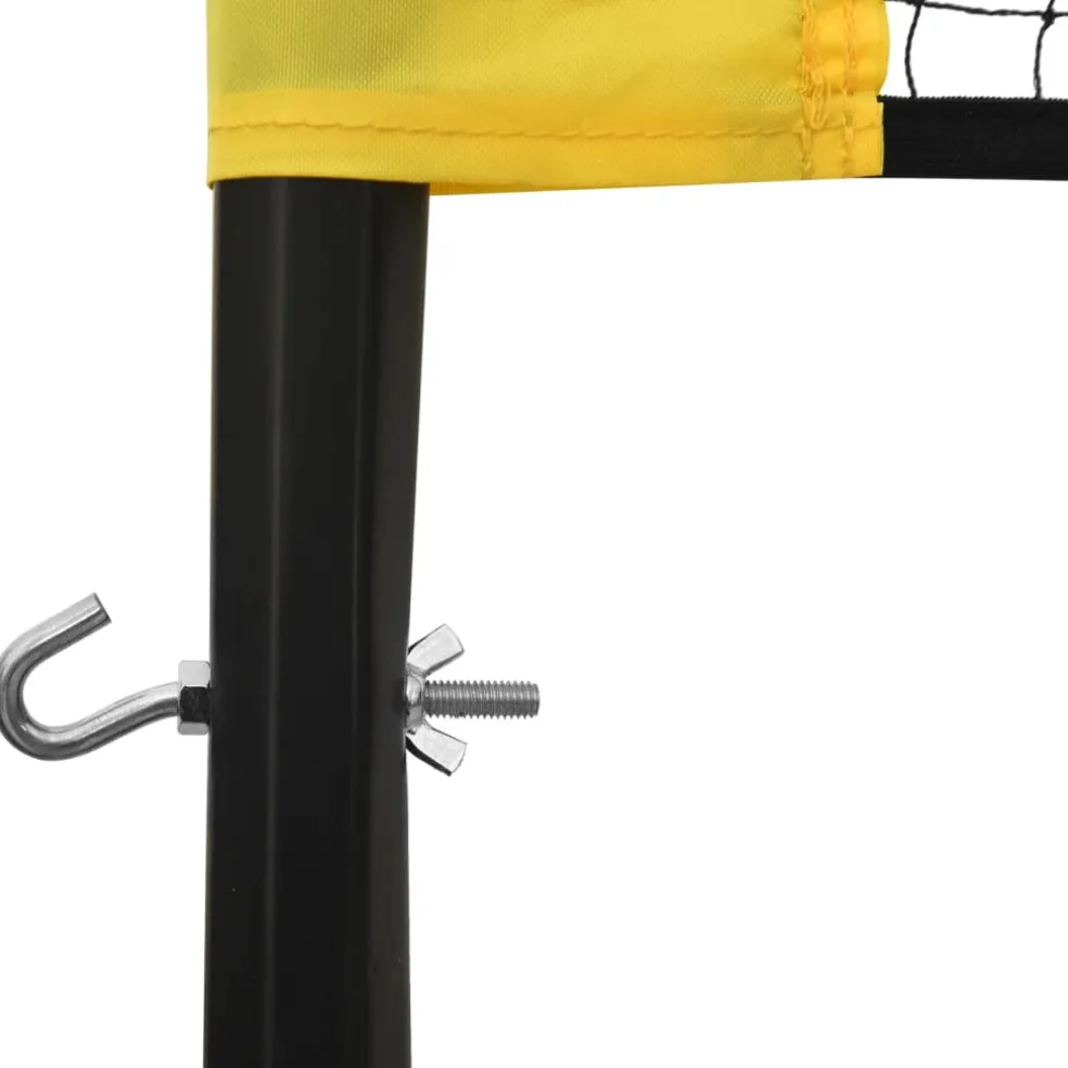 vidaXL Badmintonnet 600x155 cm PE-stof geel en zwart