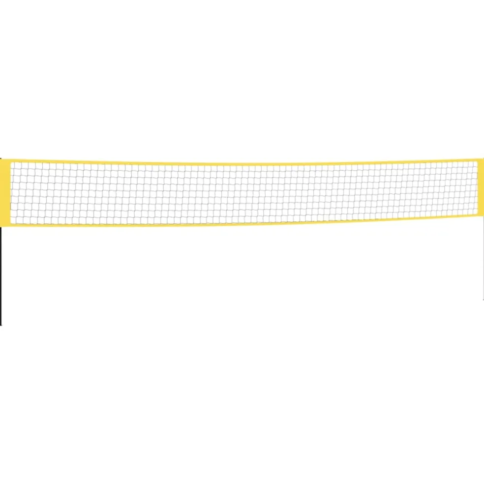 vidaXL Badmintonnet 600x155 cm PE-stof geel en zwart
