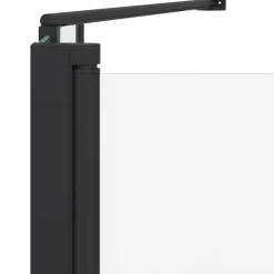 vidaXL Badomheining Zwart 120 x 67 x 129 cm Gelaagd Glas en Aluminium