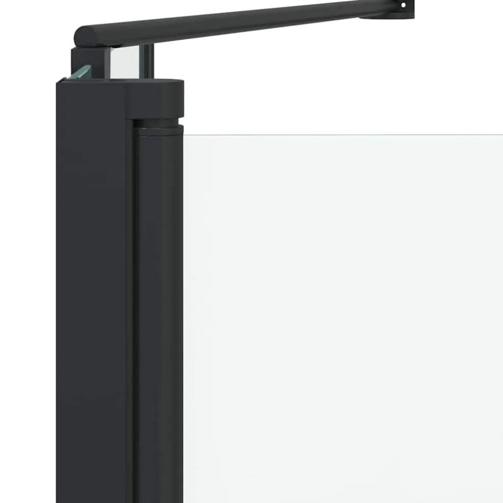 vidaXL Badomheining Zwart 120 x 67 x 129 cm Gelaagd Glas en Aluminium