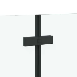vidaXL Badomheining Zwart 120 x 67 x 129 cm Gelaagd Glas en Aluminium