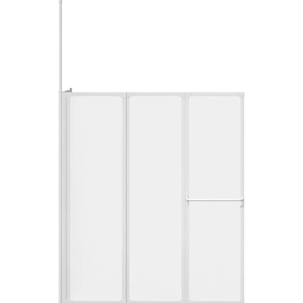 vidaXL Bad Scheidingswand Mat 120 x 70 x 137 cm Aluminium