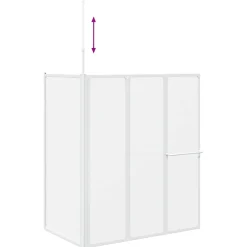vidaXL Bad Scheidingswand Mat 120 x 70 x 137 cm Aluminium