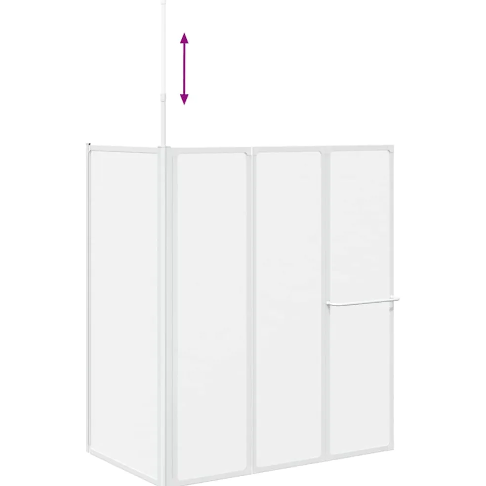vidaXL Bad Scheidingswand Mat 120 x 70 x 137 cm Aluminium