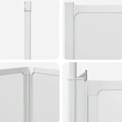 vidaXL Bad Scheidingswand Mat 120 x 70 x 137 cm Aluminium