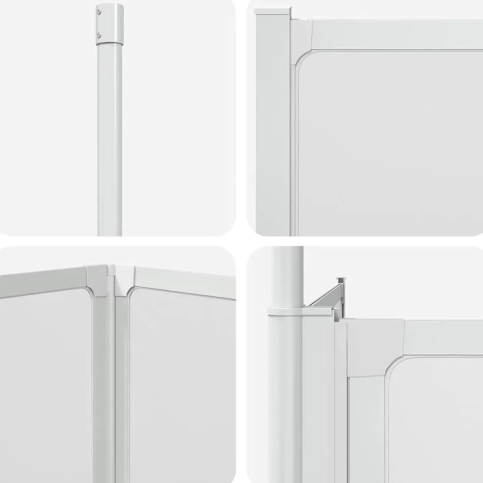 vidaXL Bad Scheidingswand Mat 120 x 70 x 137 cm Aluminium