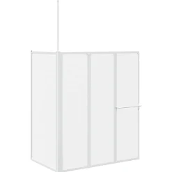 vidaXL Bad Scheidingswand Mat 120 x 70 x 137 cm Aluminium