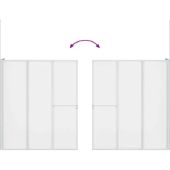 vidaXL Bad Scheidingswand Mat 120 x 70 x 137 cm Aluminium
