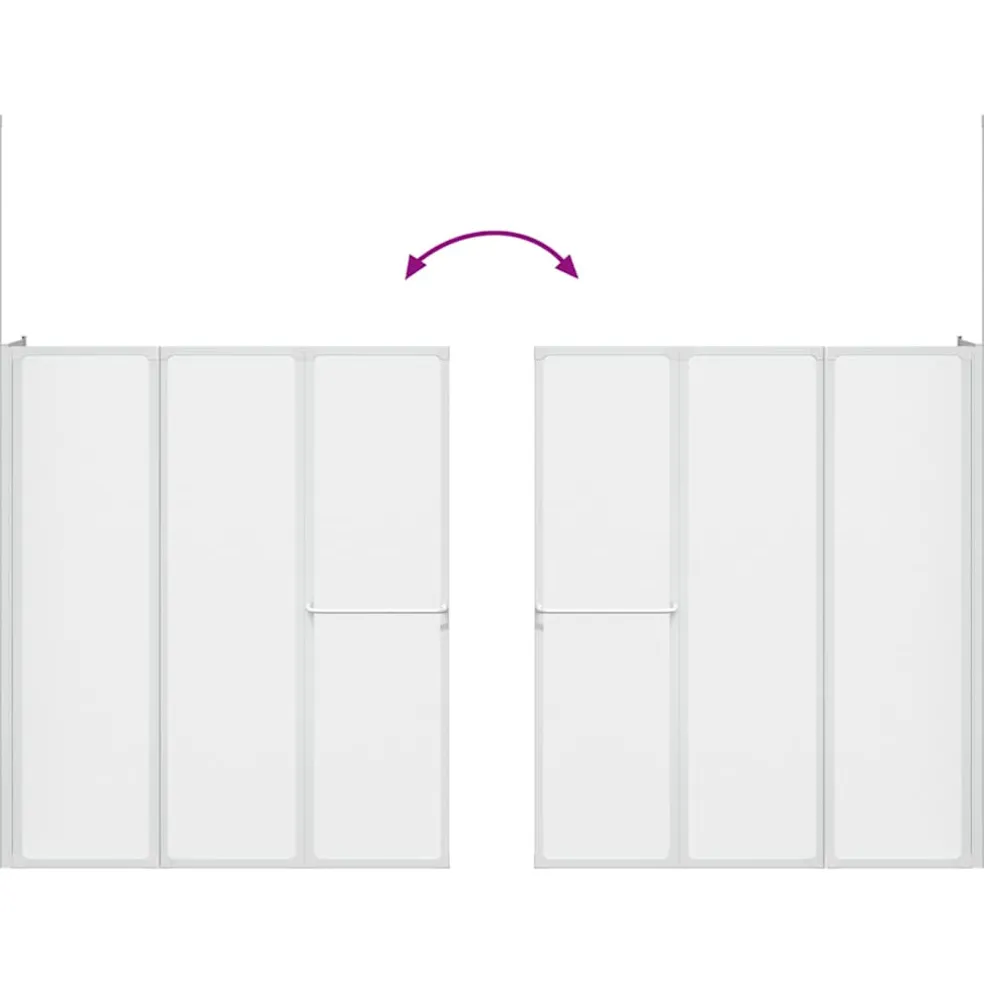 vidaXL Bad Scheidingswand Mat 120 x 70 x 137 cm Aluminium