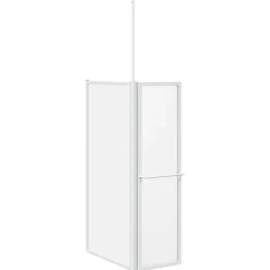 vidaXL Bad Scheidingswand Mat 120 x 70 x 137 cm Aluminium