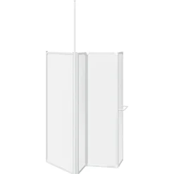 vidaXL Bad Scheidingswand Mat 120 x 70 x 137 cm Aluminium
