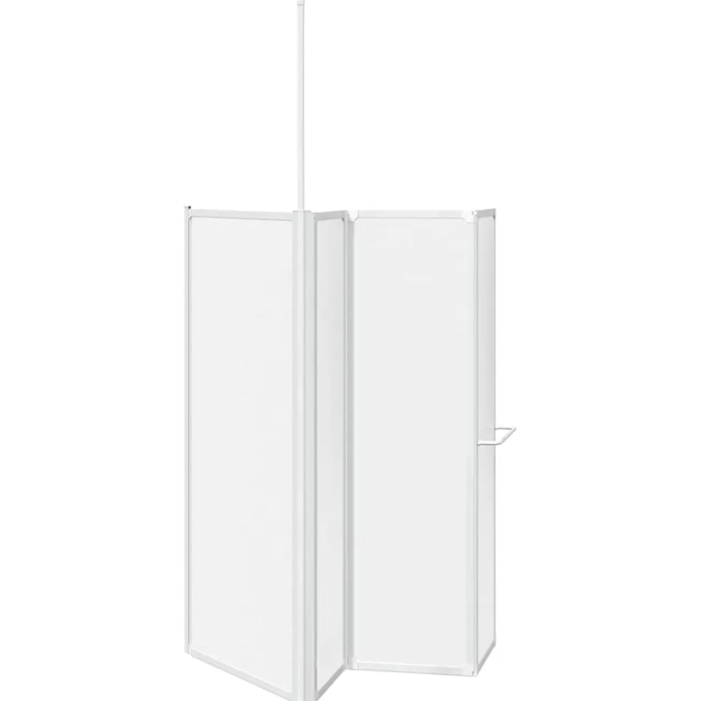 vidaXL Bad Scheidingswand Mat 120 x 70 x 137 cm Aluminium