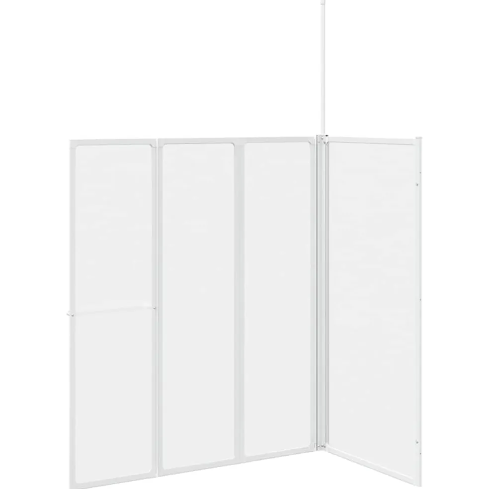 vidaXL Bad Scheidingswand Mat 120 x 70 x 137 cm Aluminium