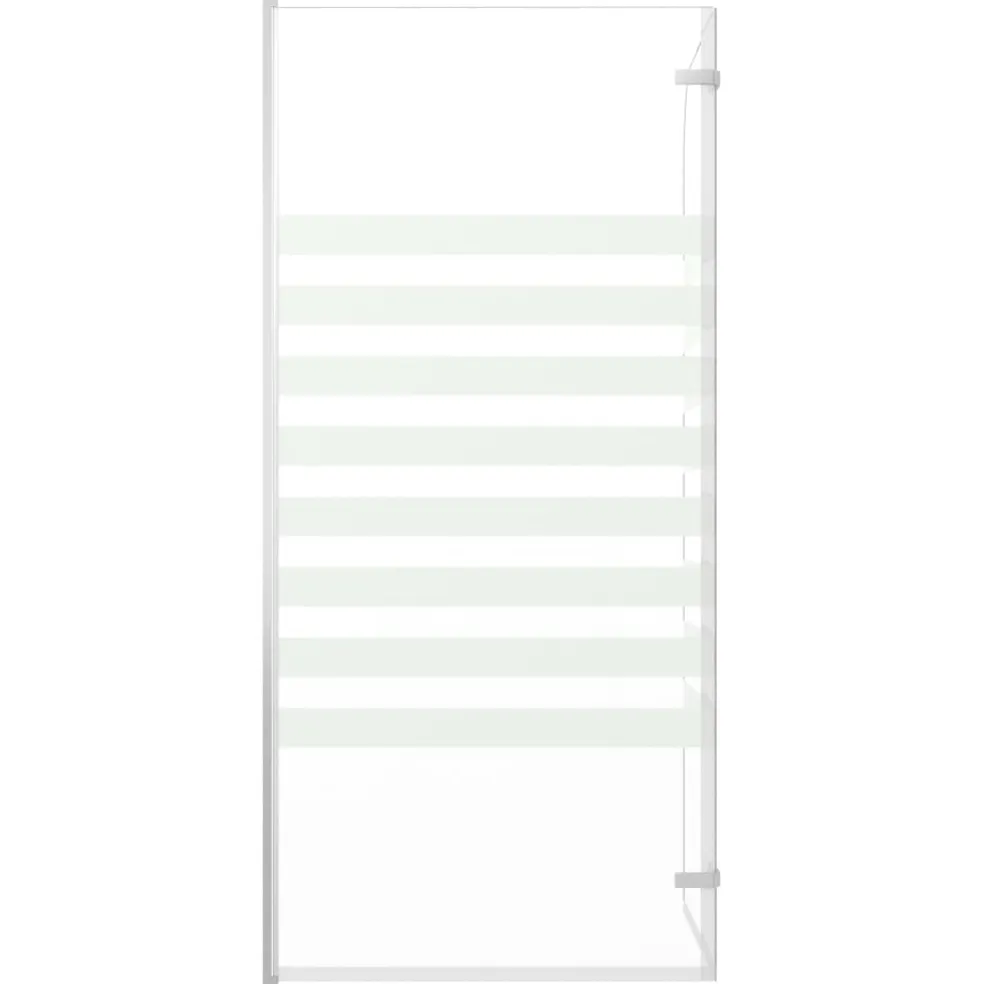 vidaXL Badwand gestreept 120x140 cm gehard glas