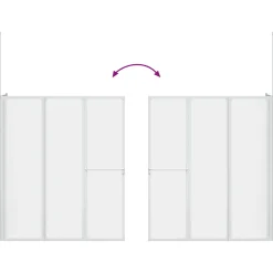 vidaXL Badwand L-vormig 4 panelen inklapbaar 70x120x137 cm