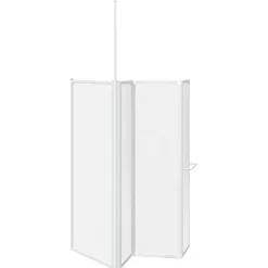 vidaXL Badwand L-vormig 4 panelen inklapbaar 70x120x137 cm