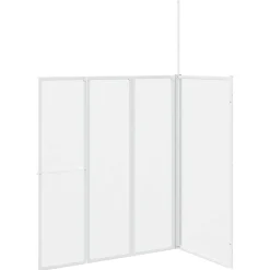vidaXL Badwand L-vormig 4 panelen inklapbaar 70x120x137 cm