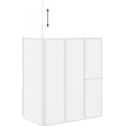 vidaXL Badwand L-vormig 4 panelen inklapbaar 70x120x137 cm